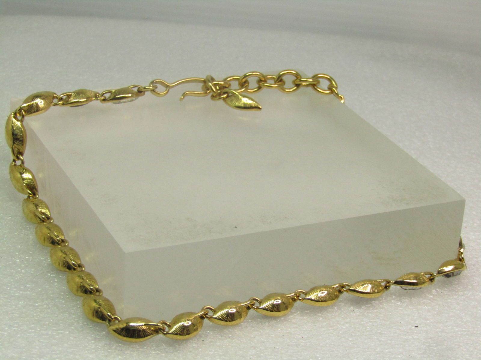 Vintage Monet Clear & Smoky Rhinestone Necklace, 17", 1970's-1980's - 6