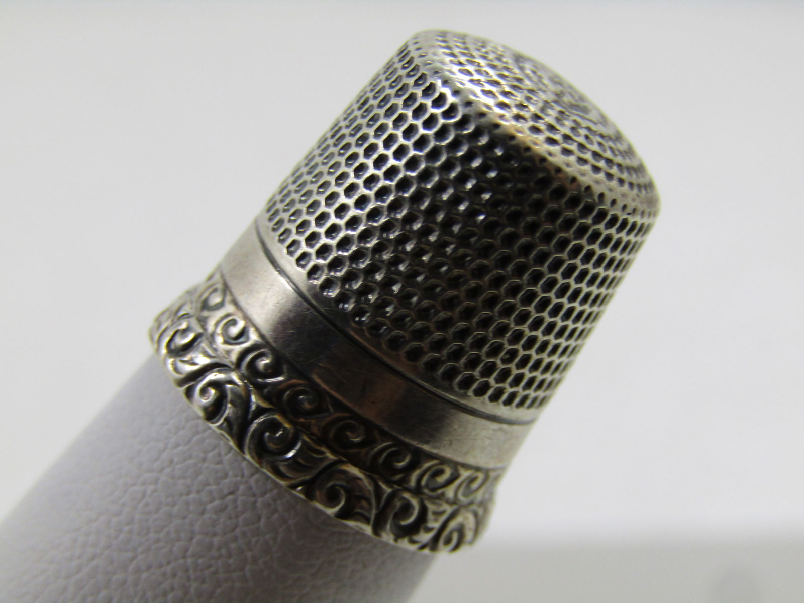 Vintage Sterling Thimble, Sz. 9, Signed, 1930's-1950's - 2