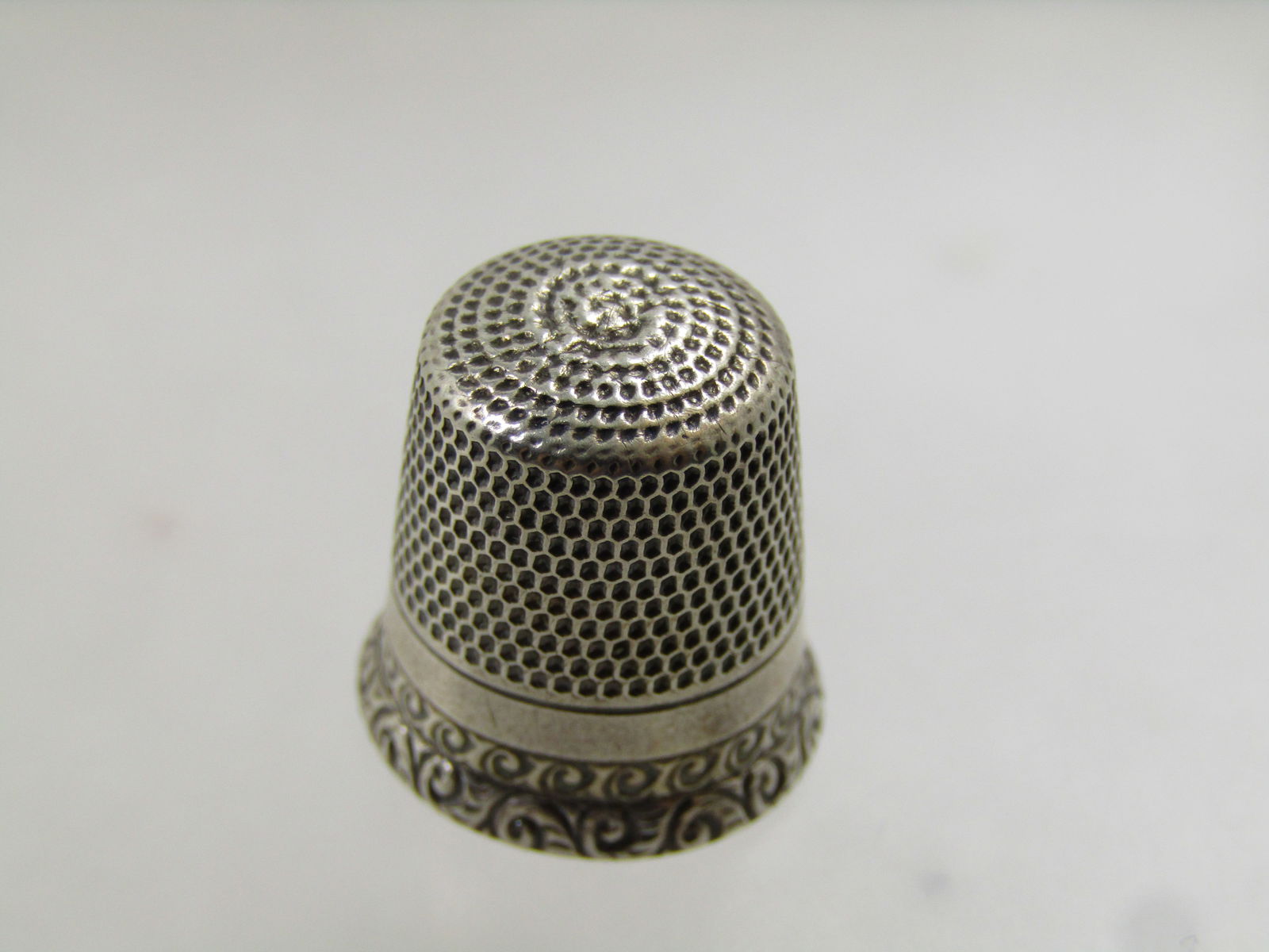 Vintage Sterling Thimble, Sz. 9, Signed, 1930's-1950's - 5