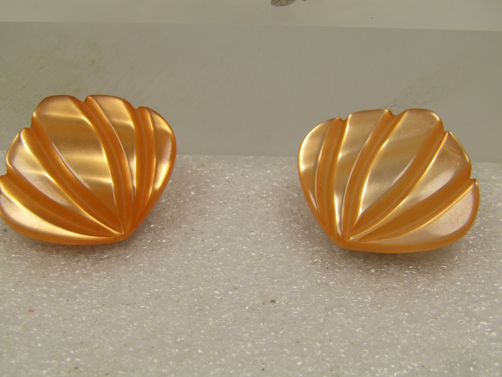 Vintage Sterling Leaf & Orange Thermoset Earrings, Clip, 2 Pr. 1950's-1960's - 4