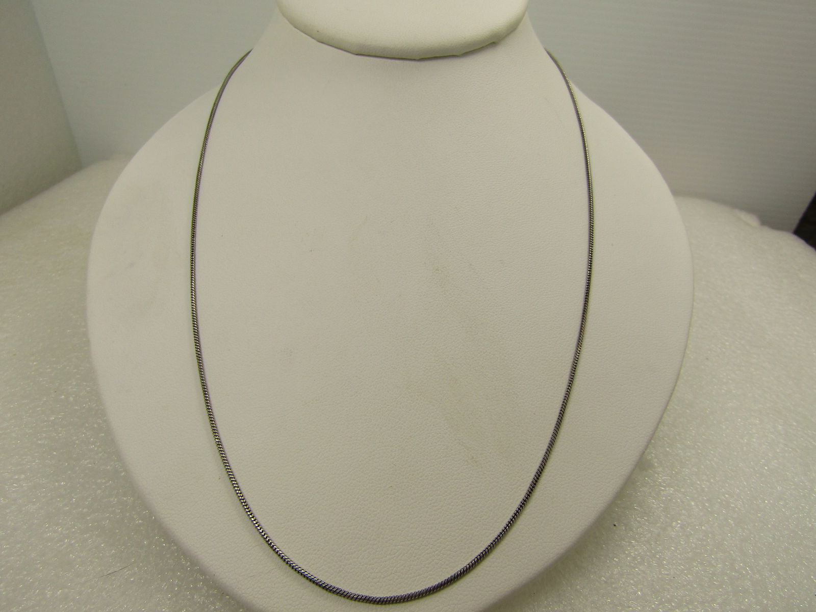 Vintage Sterling 1.3mm Snake Chain, 20", 1970's-1980's (1 of 4)