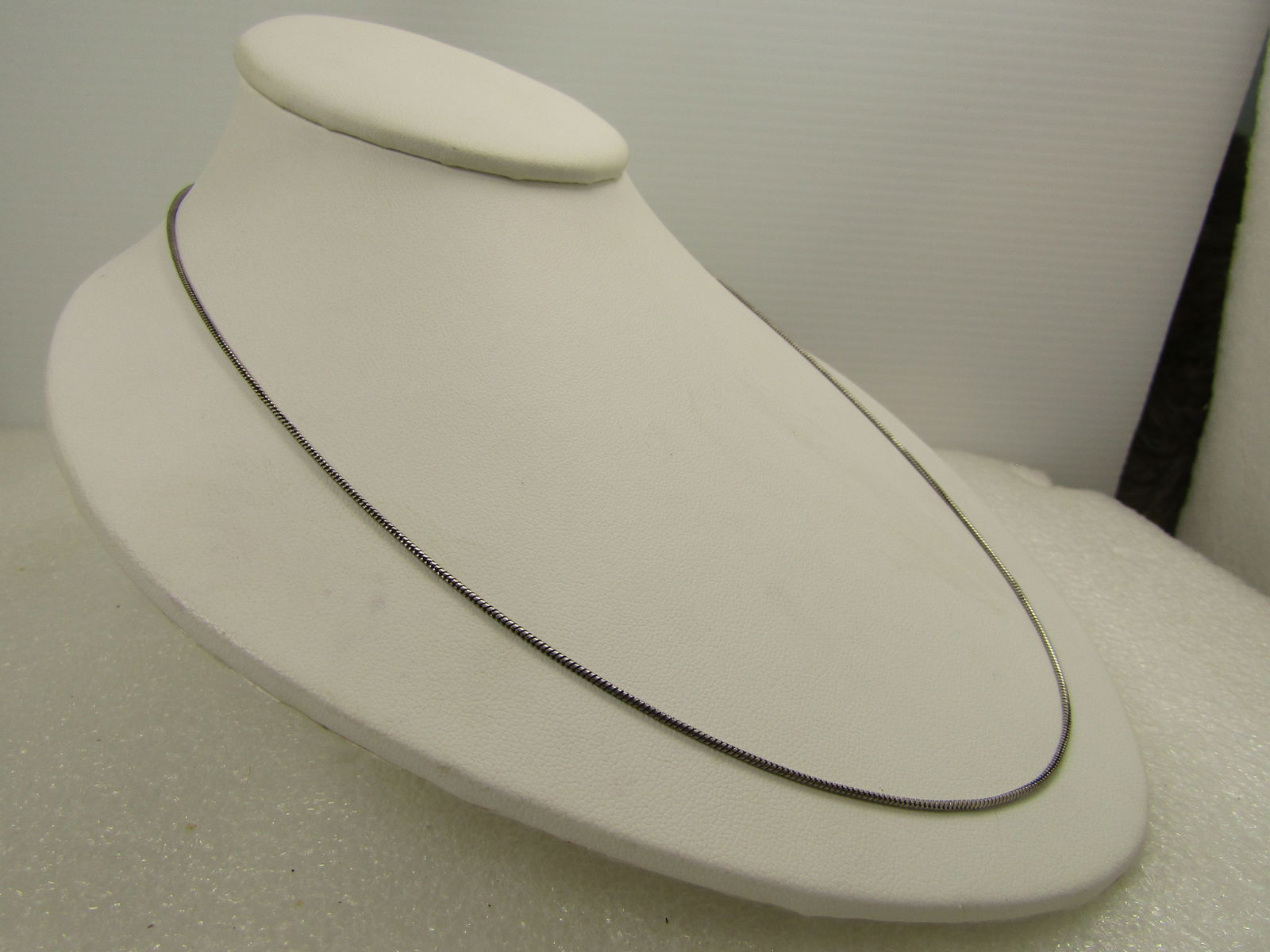 Vintage Sterling 1.3mm Snake Chain, 20", 1970's-1980's - 3