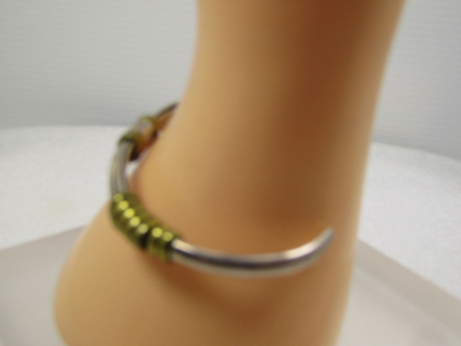 Vintage Sterling & Brass Cuff Bracelet, 6.75", 1980's, Unisex - 2