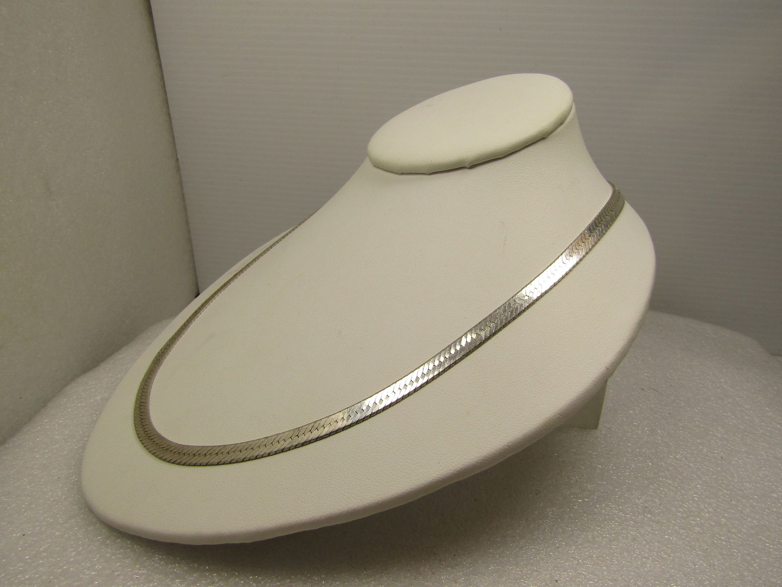 Vintage Sterling Herringbone Necklace, Reversible, 20", Unisex, Signed IBB, 1980's - 2