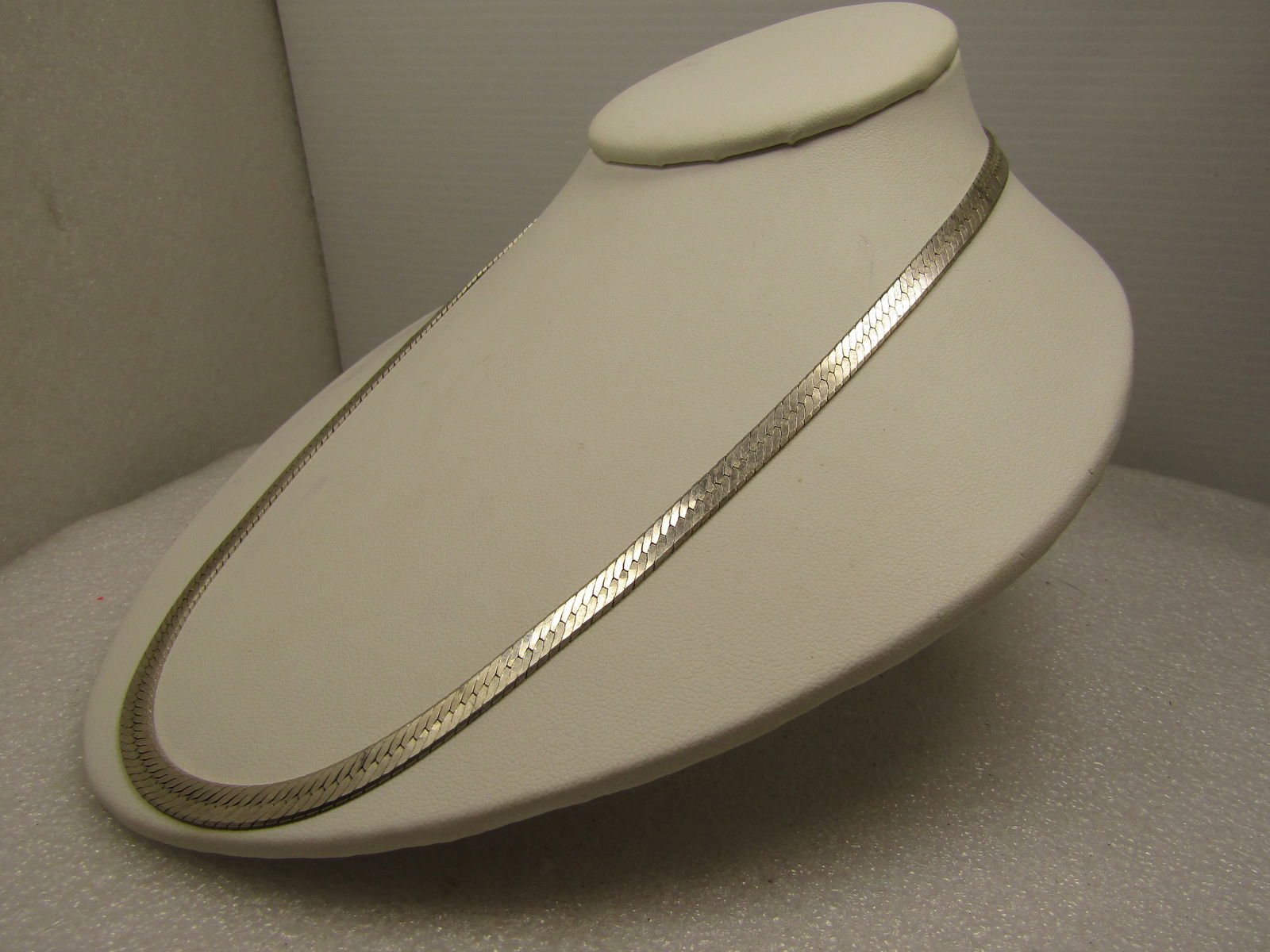 Vintage Sterling Herringbone Necklace, Reversible, 20", Unisex, Signed IBB, 1980's - 8