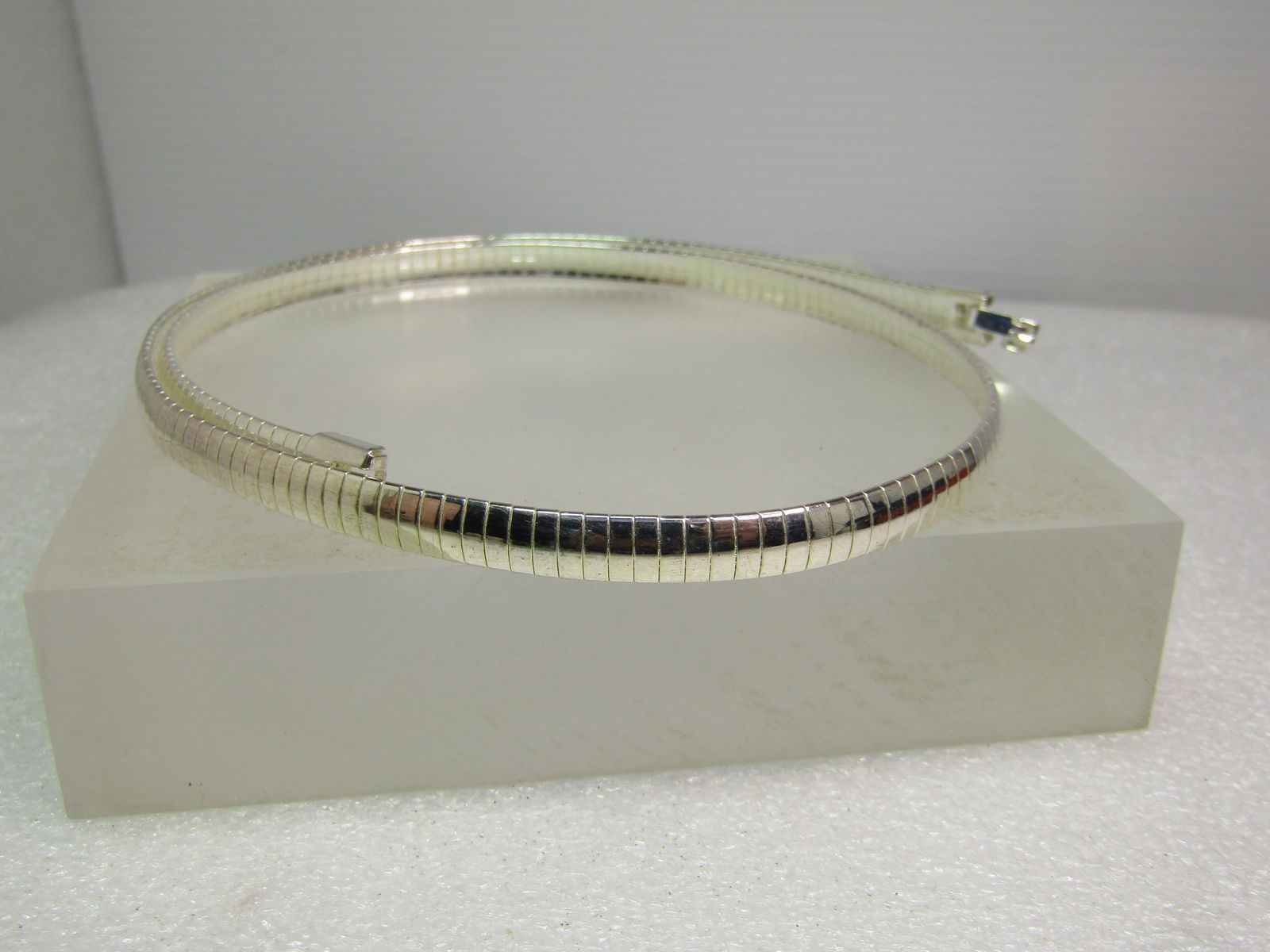 Vintage Silver Tone Omega Necklace, 20", 1980's-1990's - 5