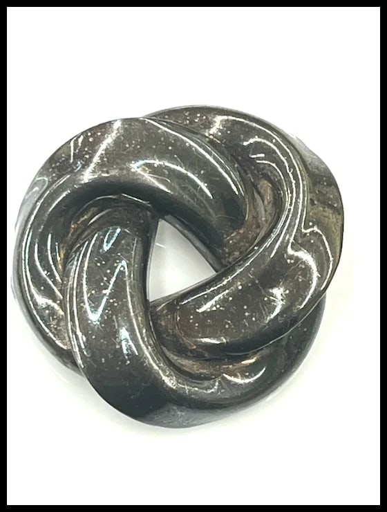 Vintage Sterling Silver Knotted Mexico Bow Brooch/ Pin -Signed C-11 - 2