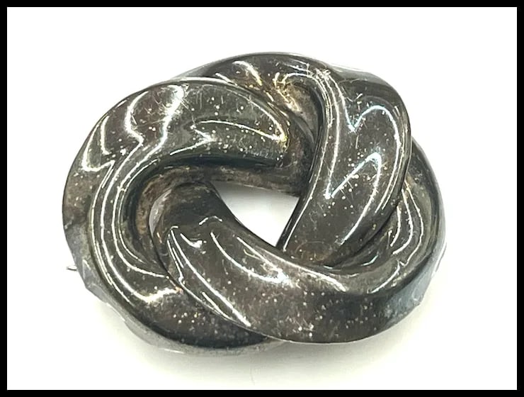 Vintage Sterling Silver Knotted Mexico Bow Brooch/ Pin -Signed C-11 - 4
