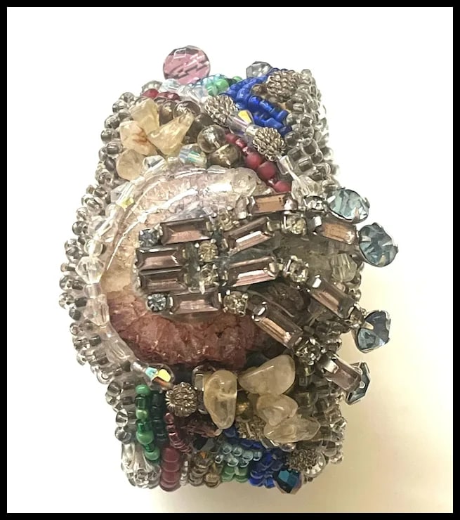 Vintage Handmade Artisan Beaded Bracelet/Cuff - 3