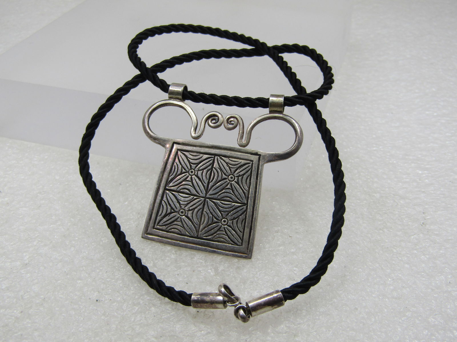 Vintage Sterling Silver Necklace, Bali Vibe, 16.5" - 6