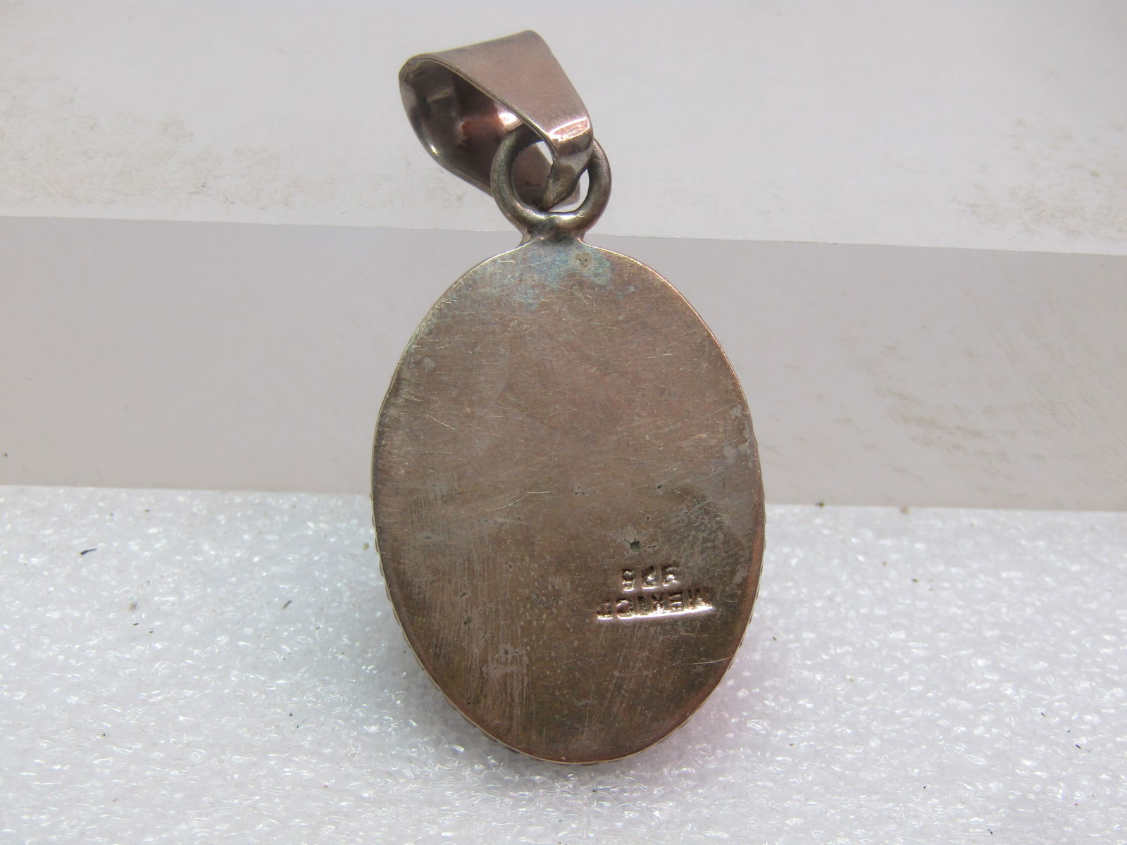 Vintage Sterling Southwesten Pink Quartz Pendant, 1970's-1980's , Mexico - 4