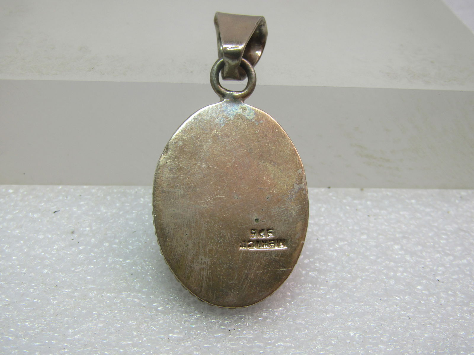 Vintage Sterling Southwesten Pink Quartz Pendant, 1970's-1980's , Mexico - 5