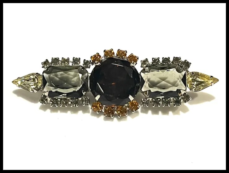 Vintage Rhinestone Statement Brooch/Pin - 2