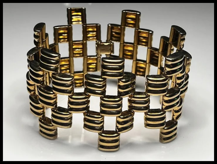 Vintage Kreisler 12k Gold Filled Art Deco Bracelet - 2