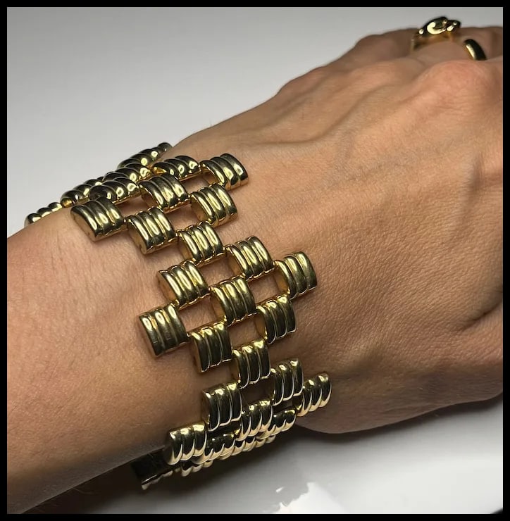 Vintage Kreisler 12k Gold Filled Art Deco Bracelet - 6