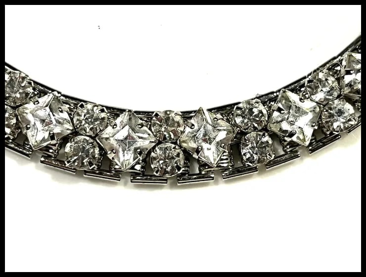 Vintage Statement Rhinestone Tennis Bracelet - 3