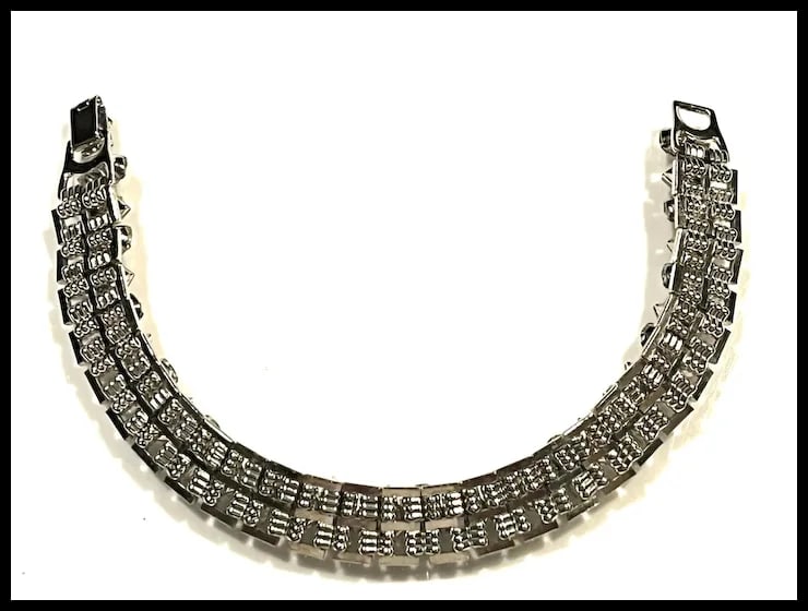 Vintage Statement Rhinestone Tennis Bracelet - 6