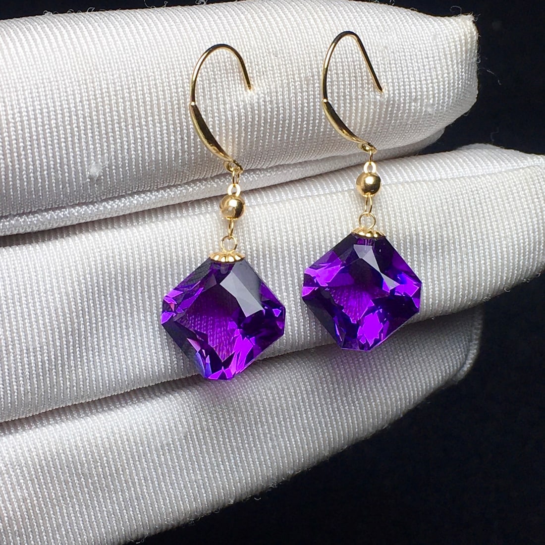 Natural amethyst earrings - 3