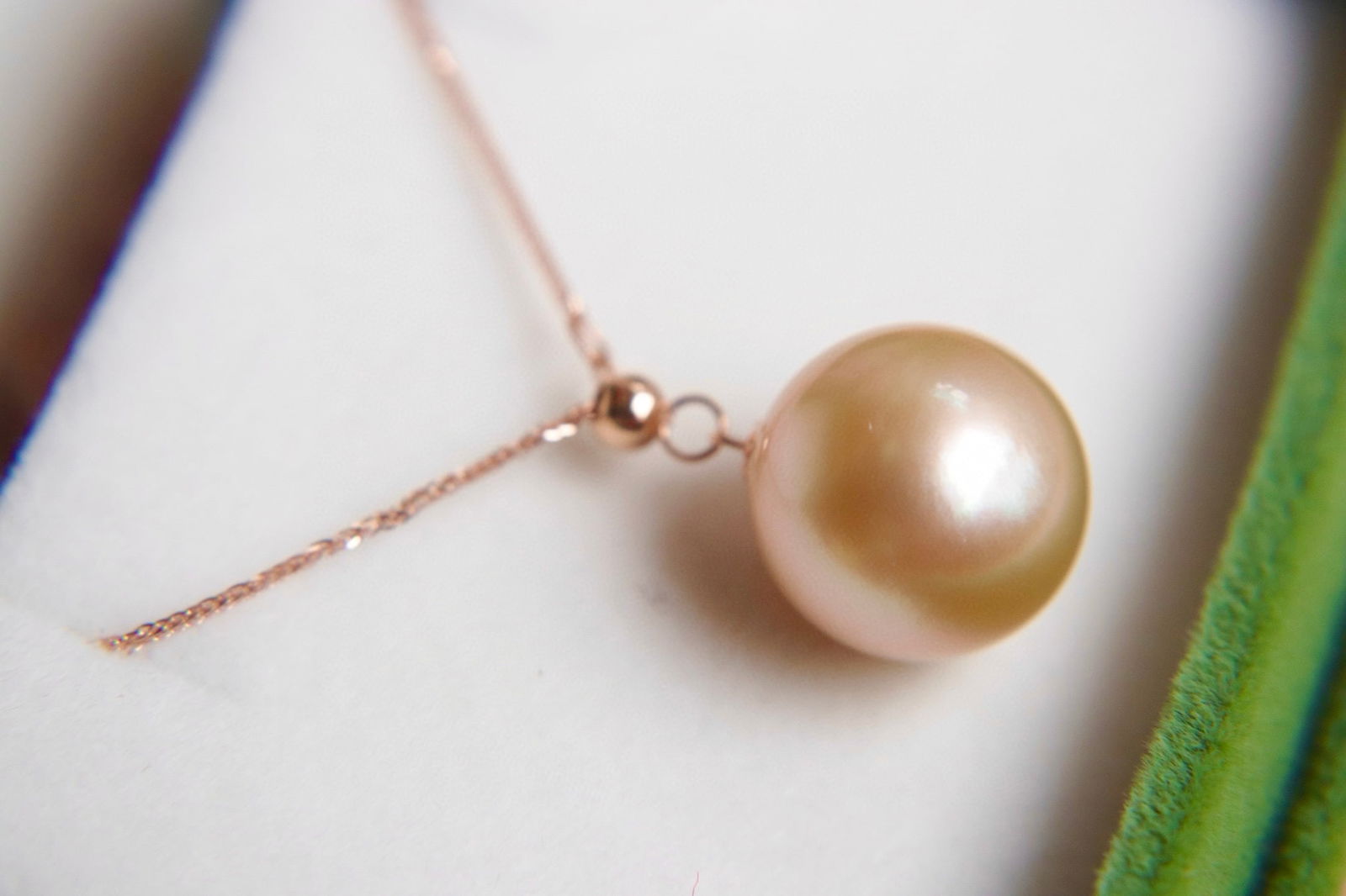 18K Gold South Sea Pearl Necklace, 12mm Round, High Luster, Adjustable Chain - 2