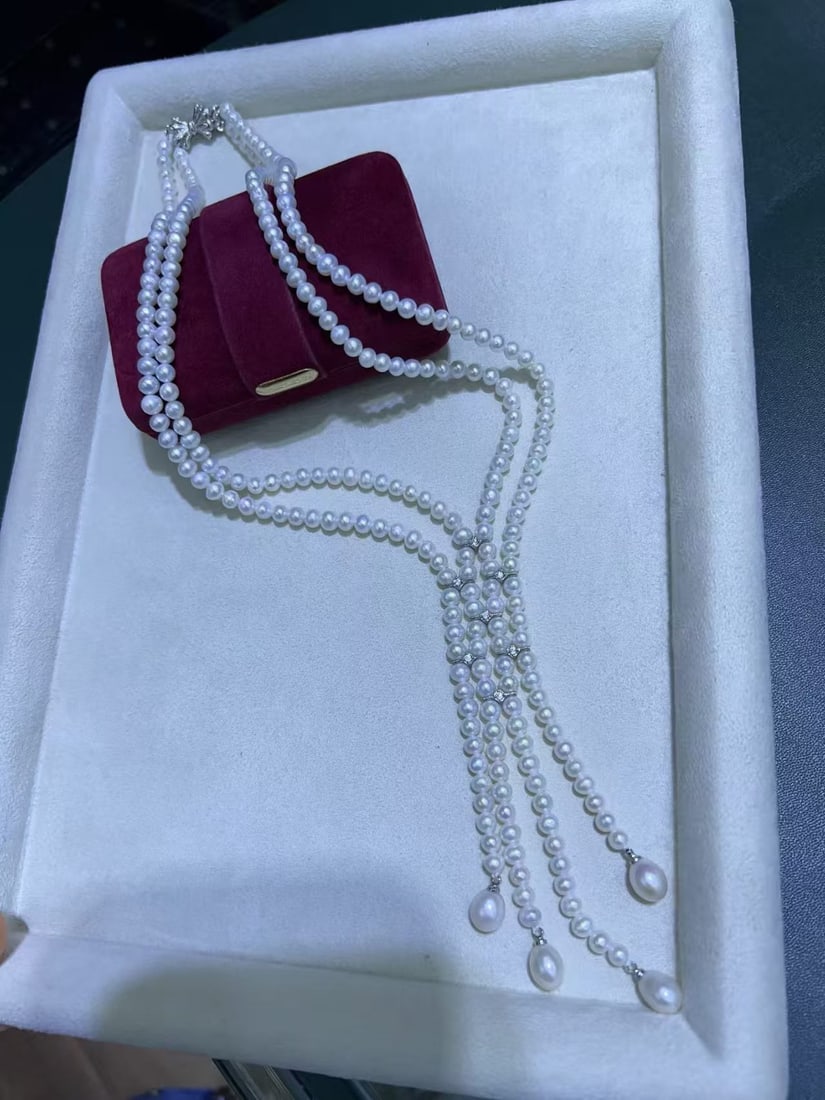 4-5mm natural freshwater pearl necklace - 2