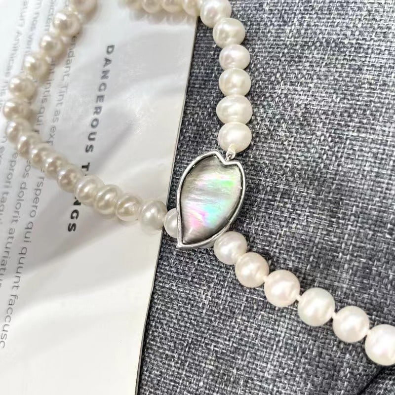 Natural pearl necklace - 3