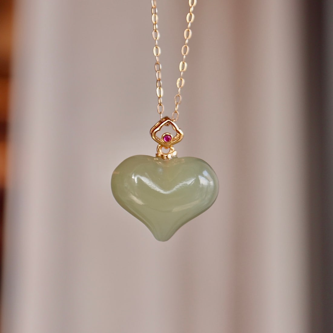 S925 silver natural Hetian jade pendant - 6