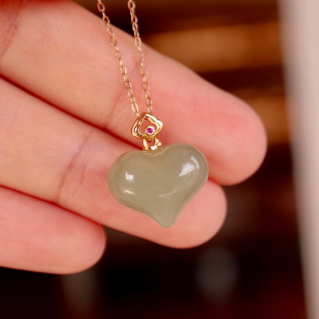 S925 silver natural Hetian jade pendant - 7