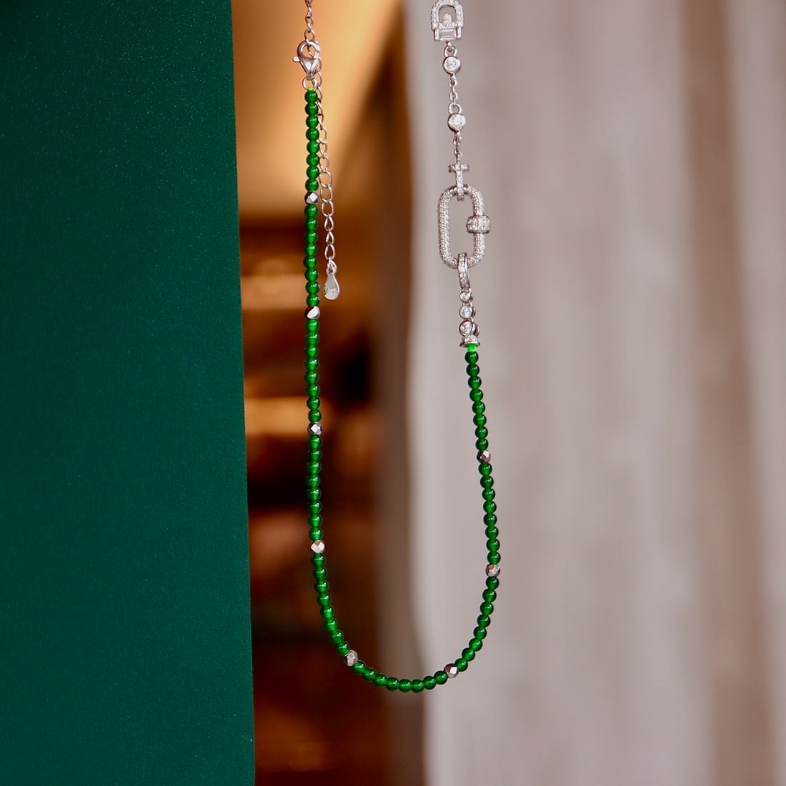 Natural jadeite millet bead versatile necklace - 6