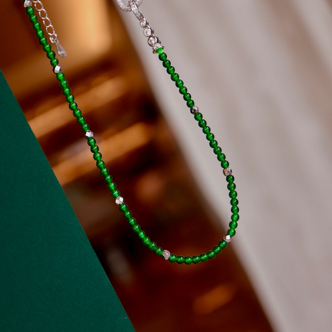 Natural jadeite millet bead versatile necklace - 7