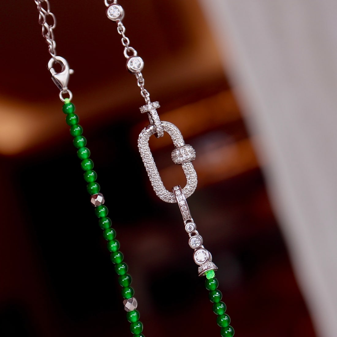 Natural jadeite millet bead versatile necklace - 8