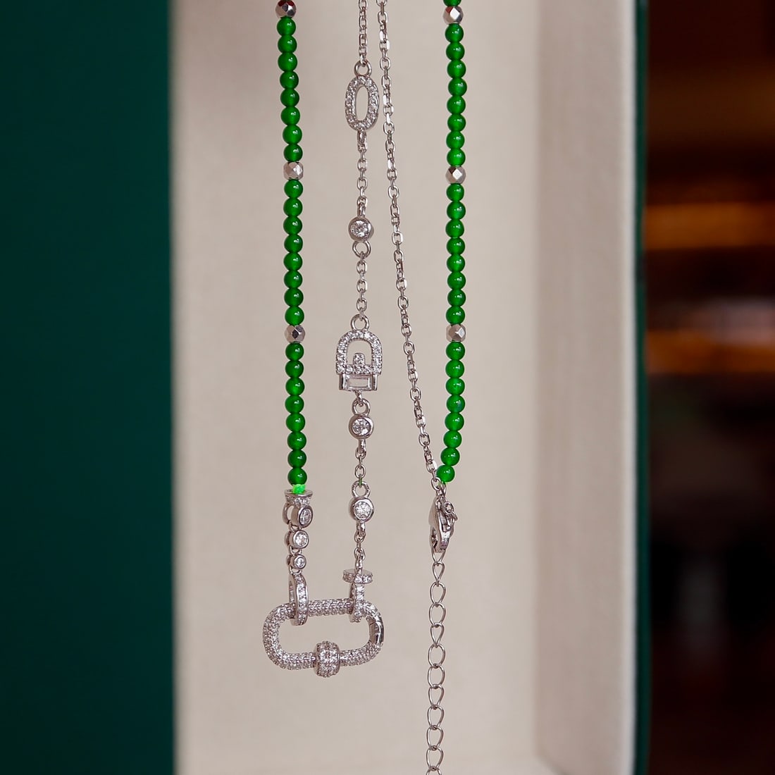 Natural jadeite millet bead versatile necklace - 9