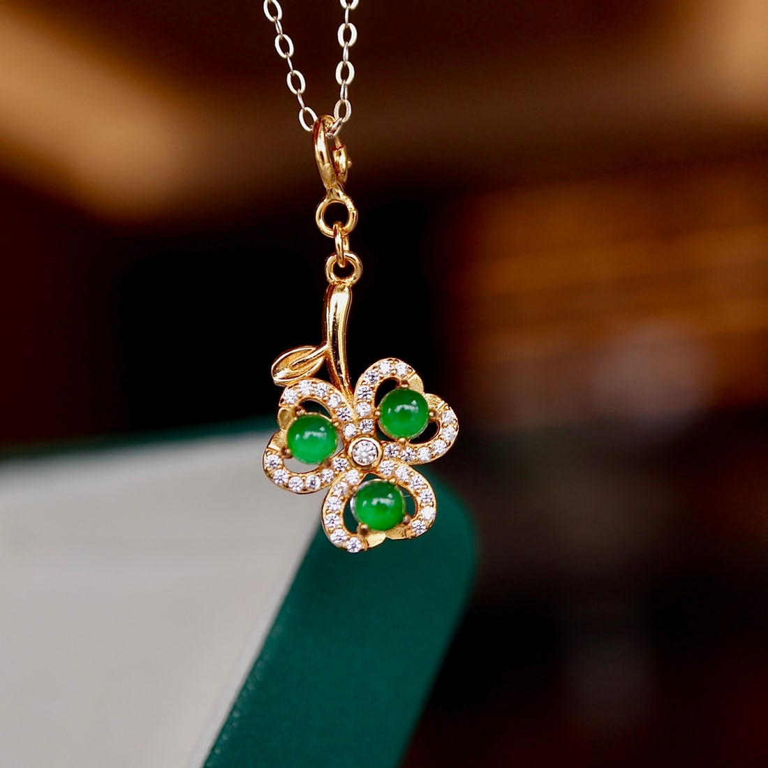 S925 silver natural jade pendant - 3