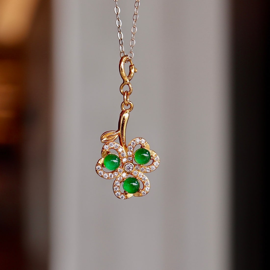 S925 silver natural jade pendant - 7