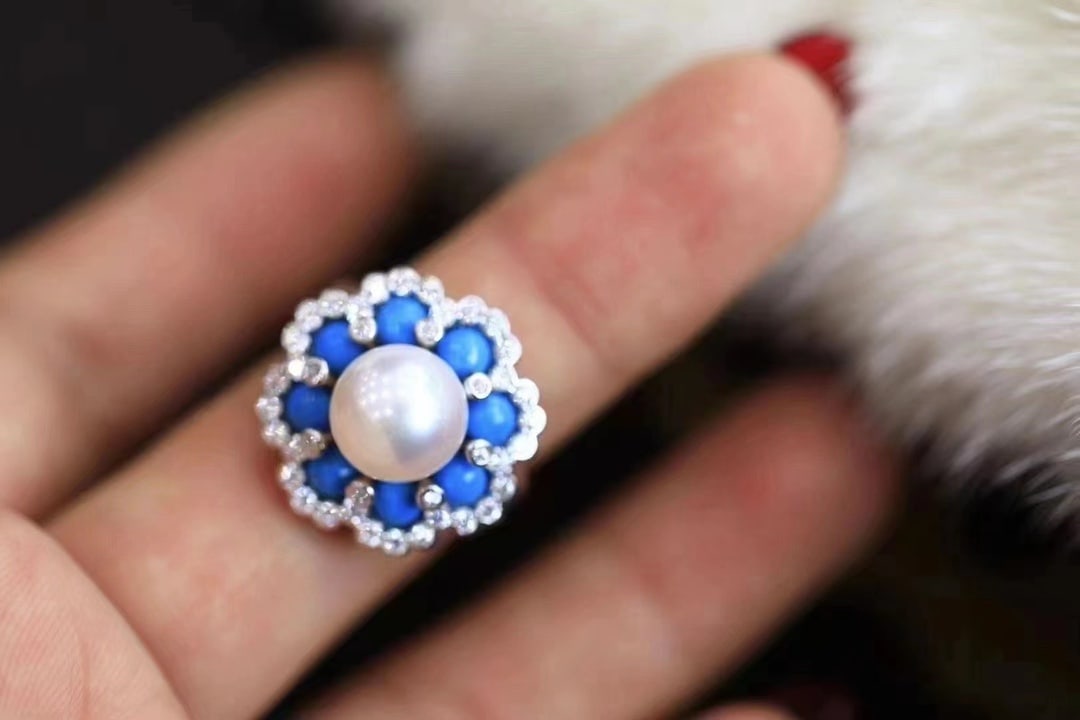 S925 sterling silver natural pearl ring - 2