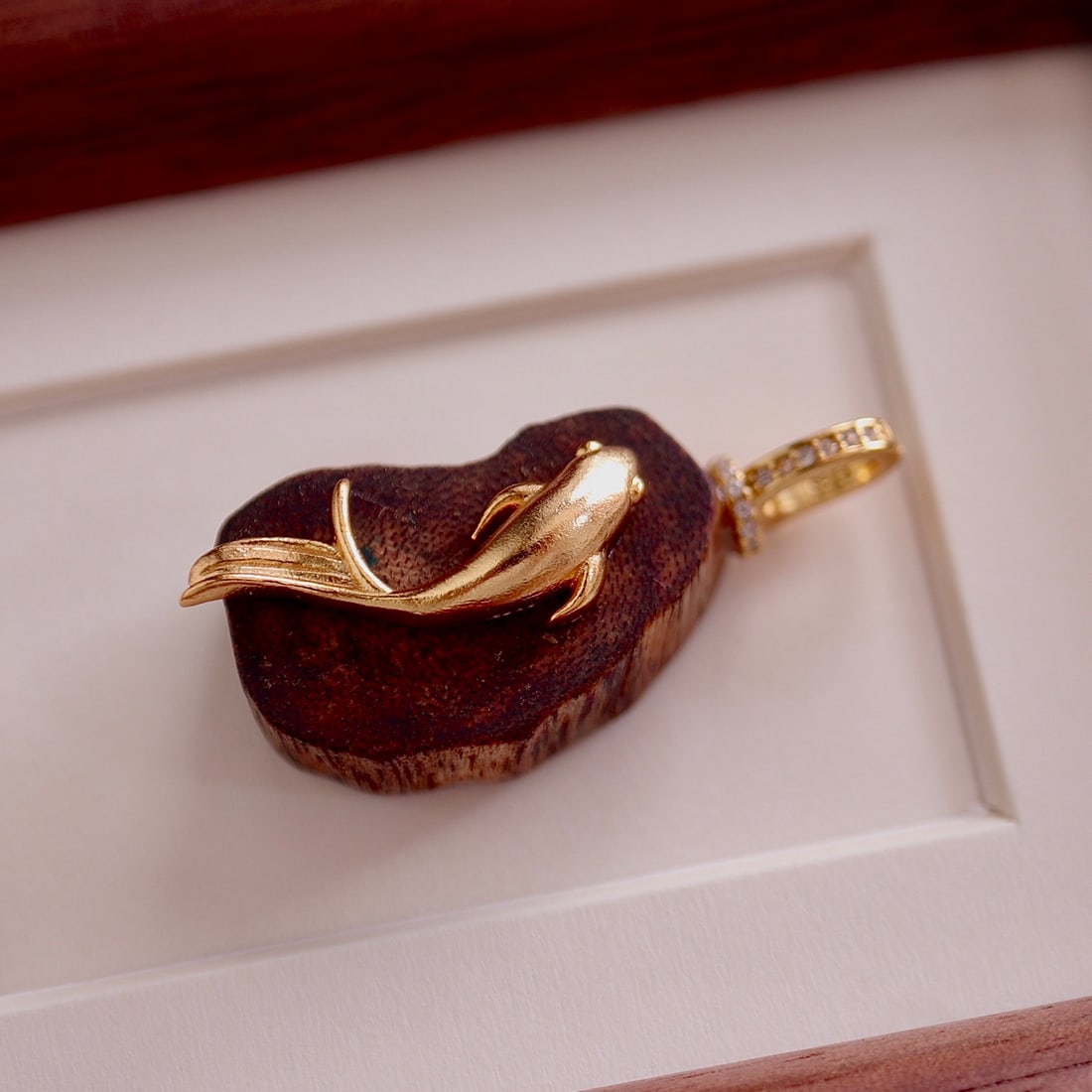 S925 silver natural agarwood pendant - 3