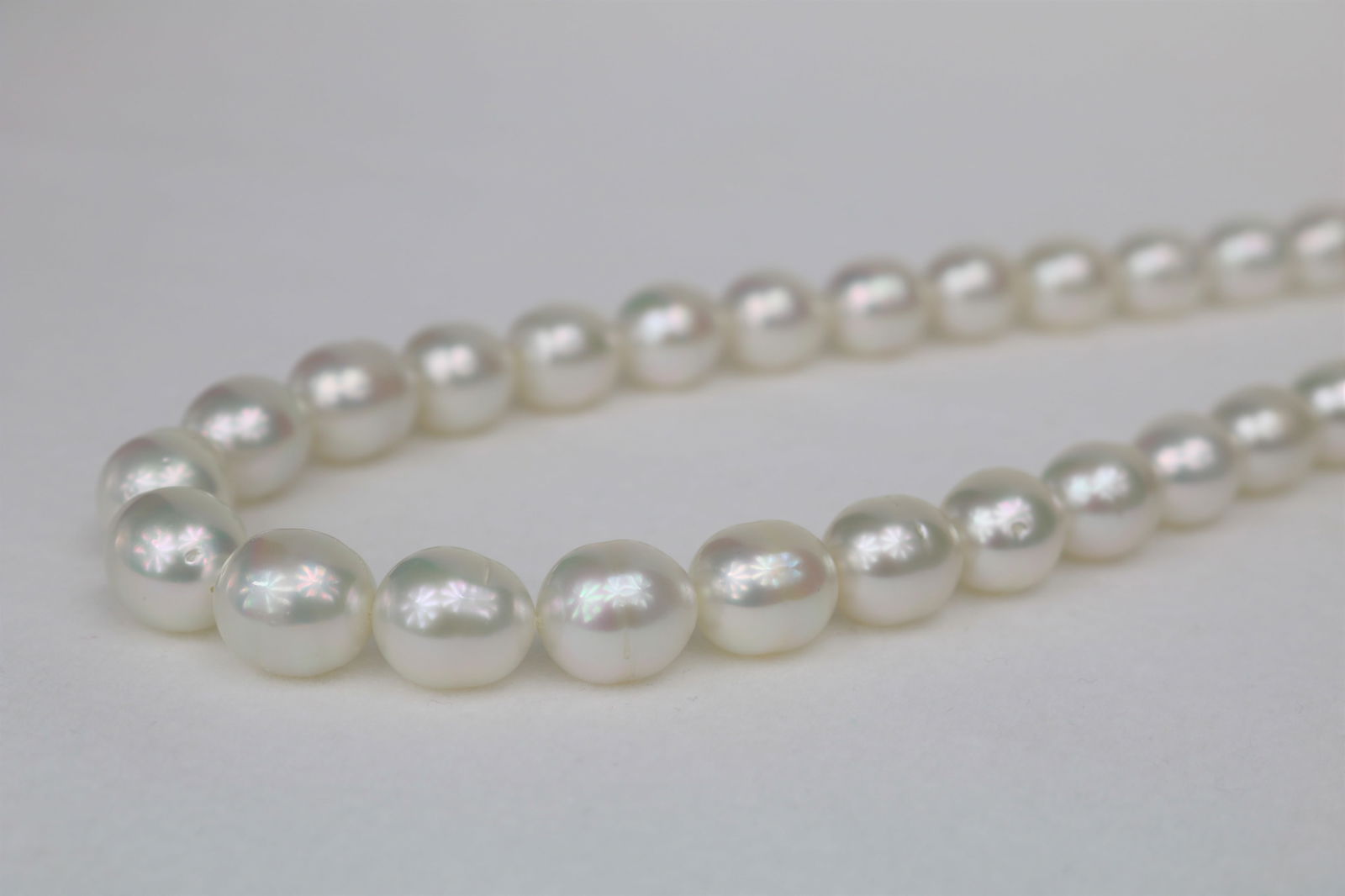 10-12mm South Sea Oval Necklace with 14k Clasp - 2