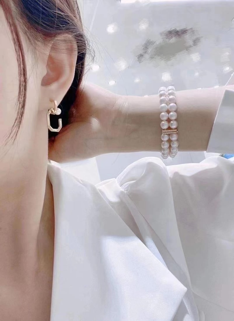 S925 pure silver pearl earrings - 2