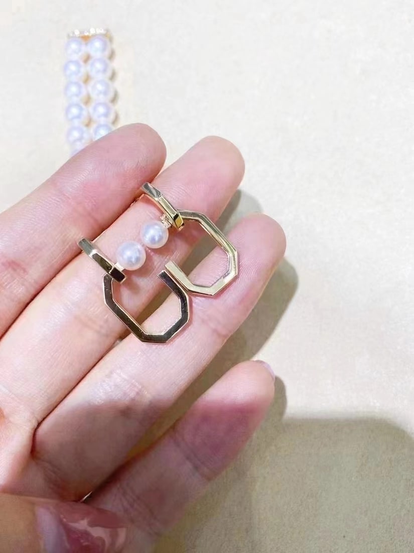 S925 pure silver pearl earrings - 5