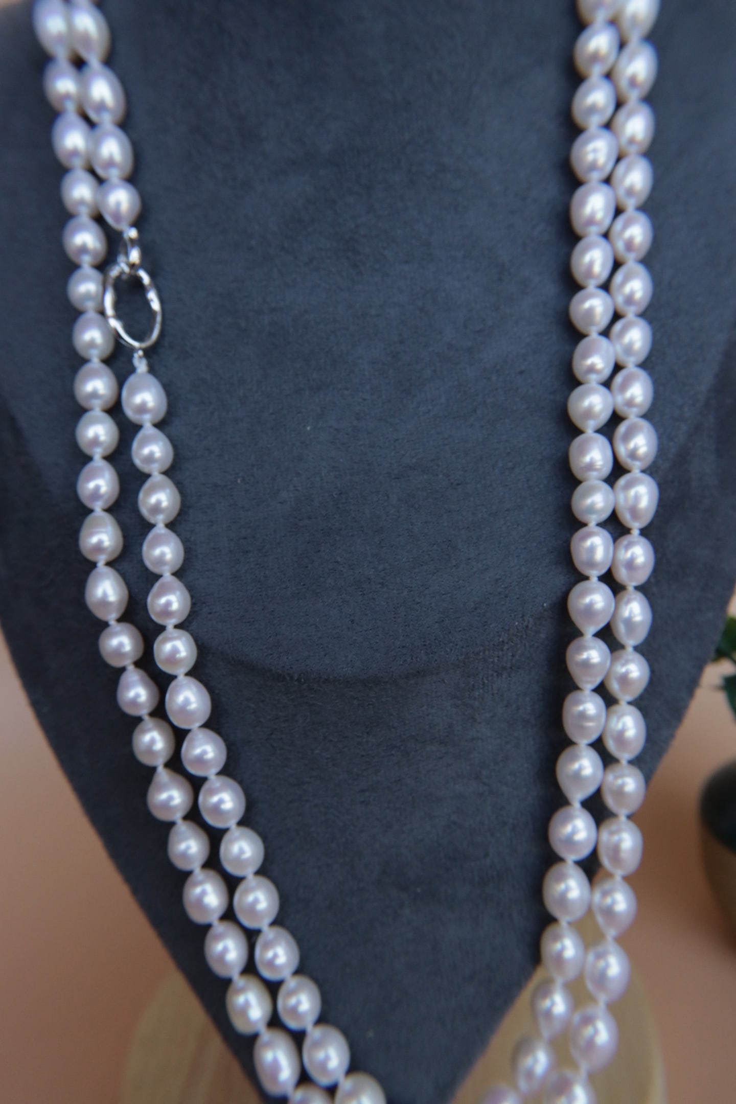 Natural Aurora Freshwater Pearl Necklace, 7-10mm, High Luster - 4