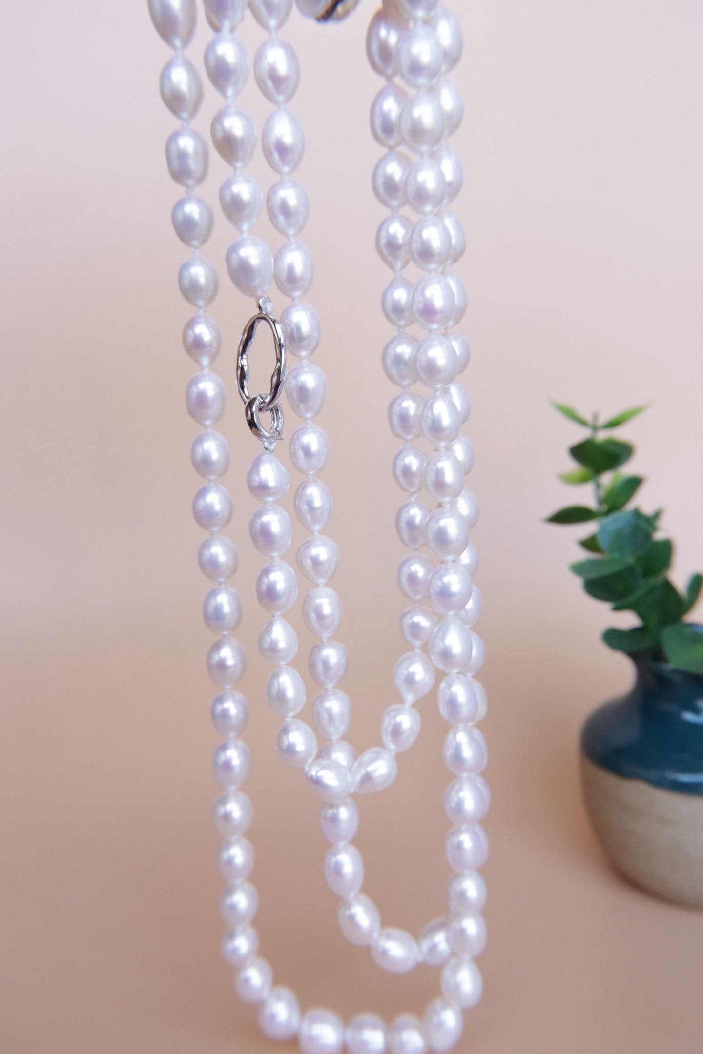 Natural Aurora Freshwater Pearl Necklace, 7-10mm, High Luster - 5