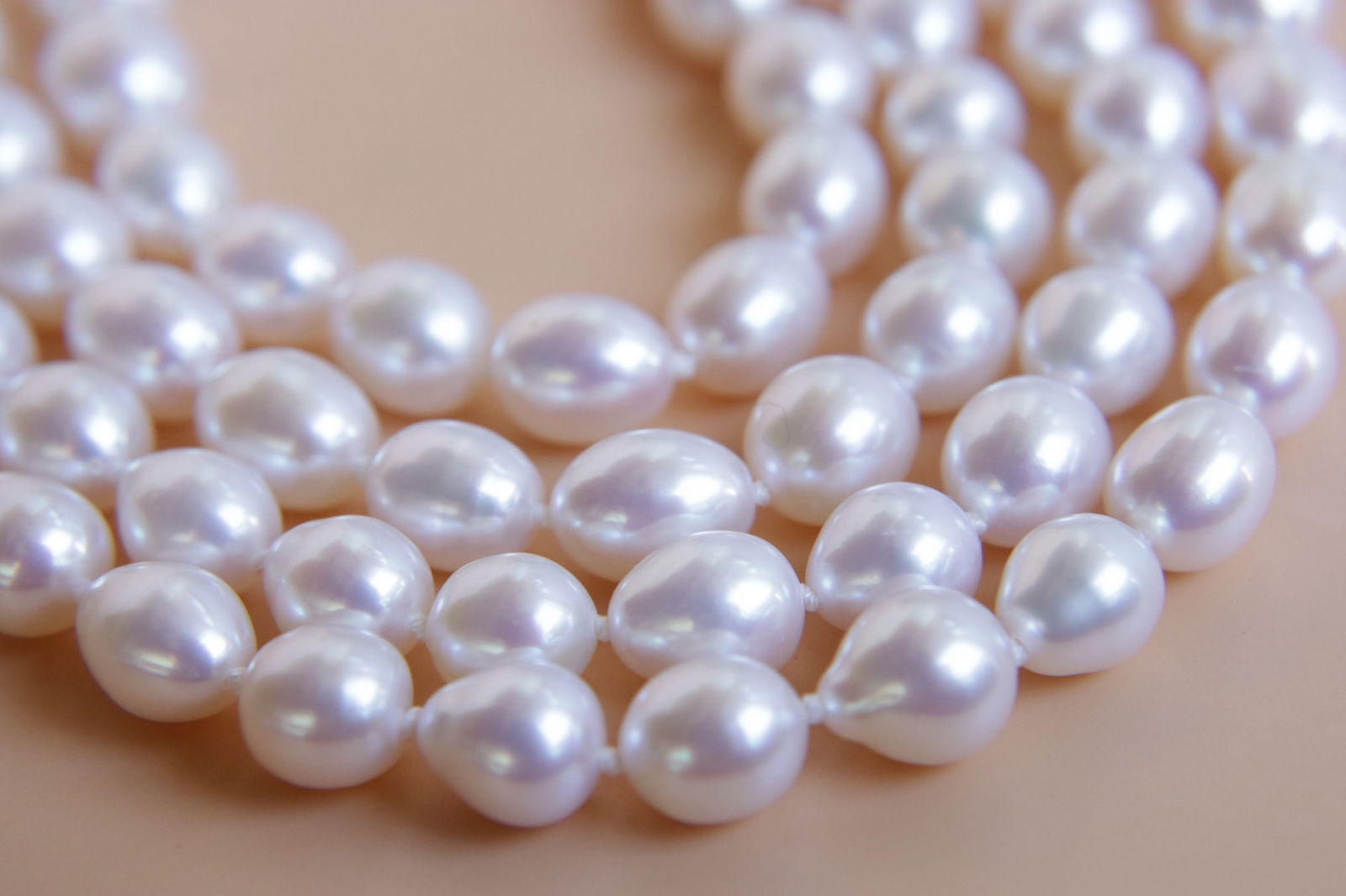 Natural Aurora Freshwater Pearl Necklace, 7-10mm, High Luster - 6