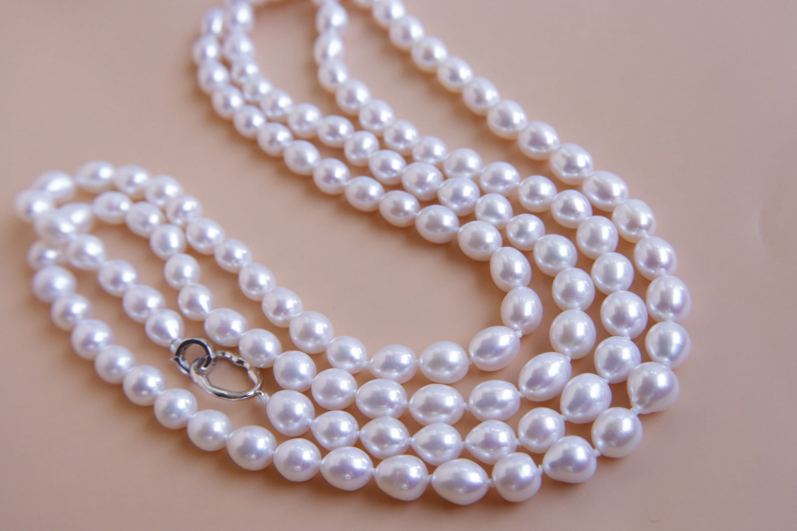 Natural Aurora Freshwater Pearl Necklace, 7-10mm, High Luster - 8