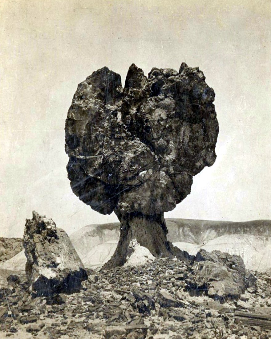 C. 1890 HOPI, PETRIFIED FOREST LOG-END #2: Title: C. 1890 HOPI, PETRIFIED FOREST LOG-END #2 Artist/Source: PUTNAM AND VALENTINE; LOS ANGELES, CALIFORNIA Original Date: CIRCA 1890-1910 Dimensions: 10 X 8" Description: || UNITED STATES SHIPPING