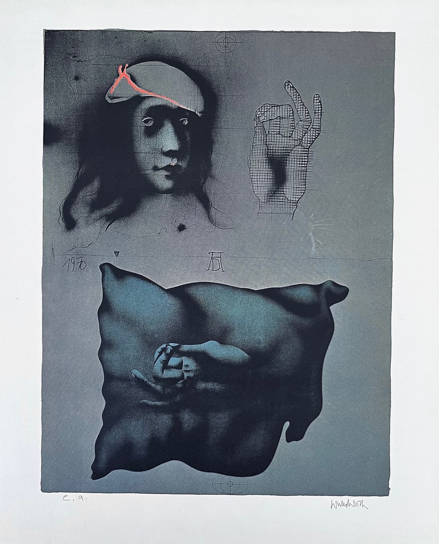 Paul Wunderlich 38 La Jeune durer sa main et son Coussin: Title: Paul Wunderlich 38 La Jeune durer sa main et son Coussin Artist: Wunderlich Description: Paul Wunderlich Country: Germany Title: La Jeune durer sa main et son Coussin - 38 Medium: Photogravure