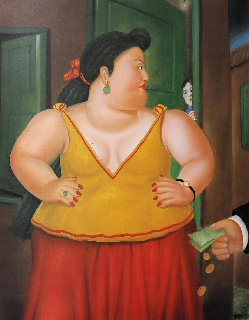 Fernando Botero 5 Amanda 1983: Title: Fernando Botero 5 Amanda 1983 Artist: Fernando Botero Description: Title: Amanda Artist: Fernando Botero Country: Colombia Medium: Offset - Quadrichromie Marks: Not signed, not
