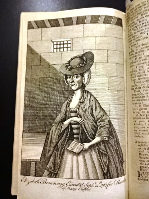 1767 Magazine Elizabeth Brownrigg Execution Map: Title: 1767 Magazine Elizabeth Brownrigg Execution Map Additional Information: The September 1767 issue of The London Magazine printed for R, Baldwin, 56 pages and two engraving. One of the engravings