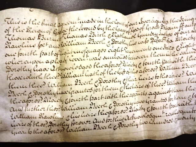 1752 English Vellum Manuscript Final Agreement - 2