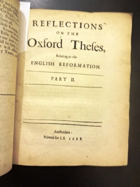 1688 Reflections of the English Reformation Burnet - 2