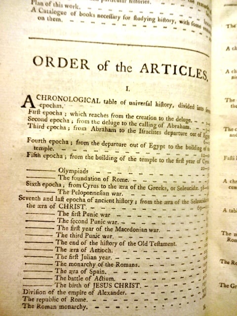 1762 Dufrensoy Chronological Tables - 2