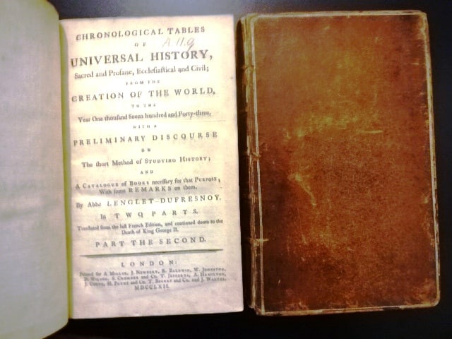 1762 Dufrensoy Chronological Tables - 3